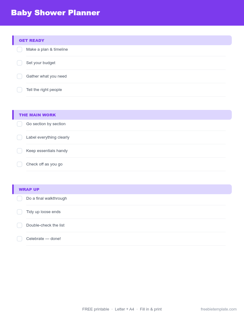 Baby Shower Planner preview