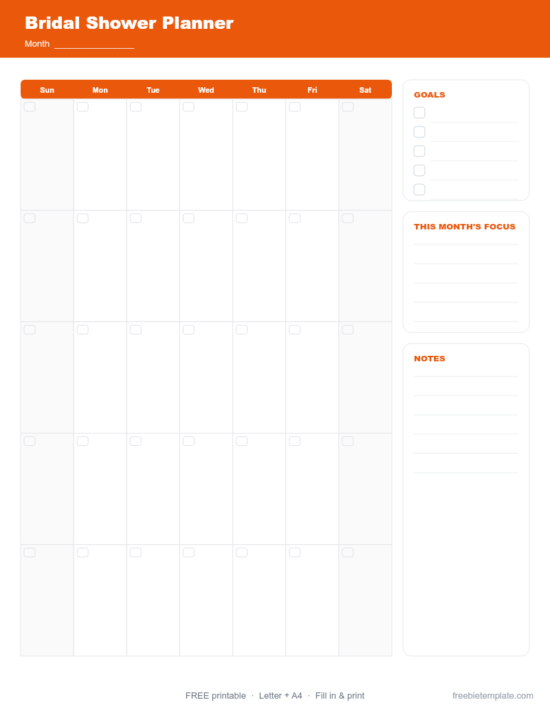 Bridal Shower Planner preview