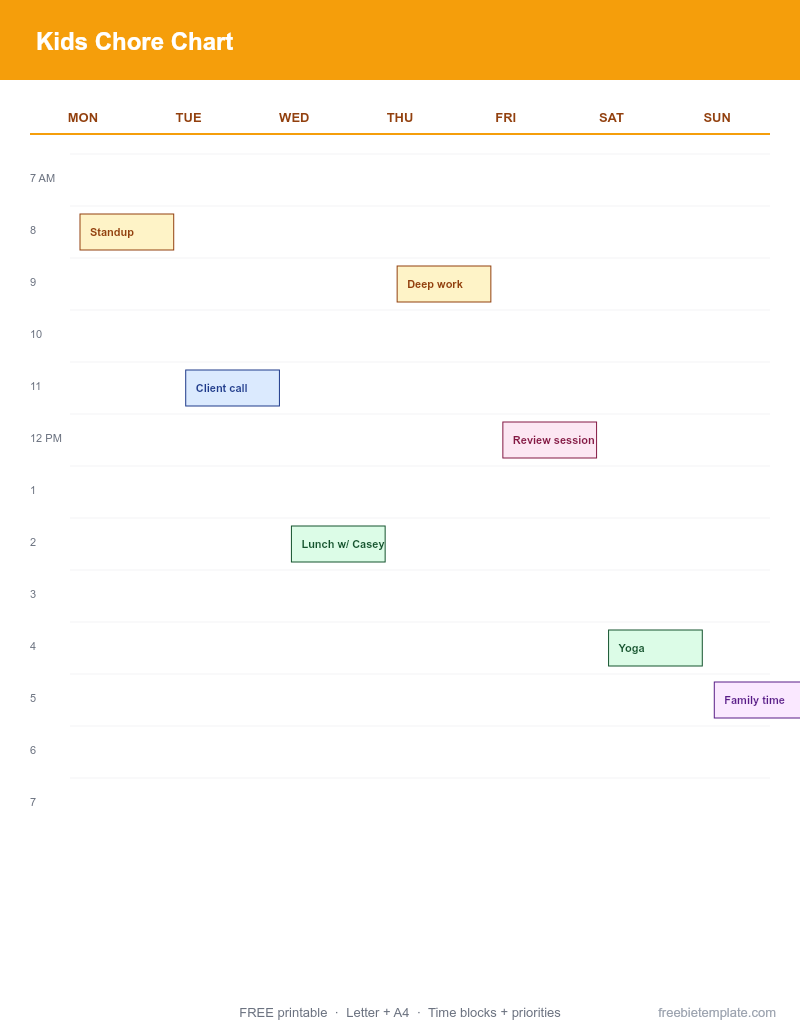 Kids Chore Chart preview