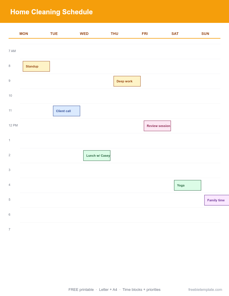 Home Cleaning Schedule preview