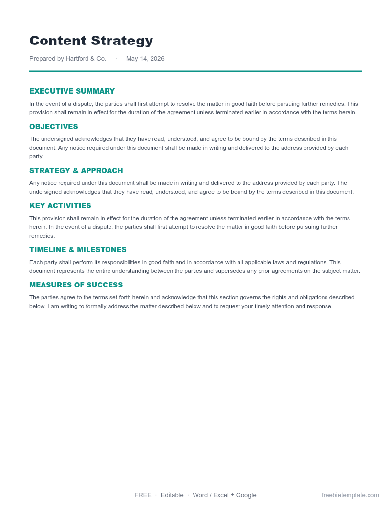 Content Strategy preview