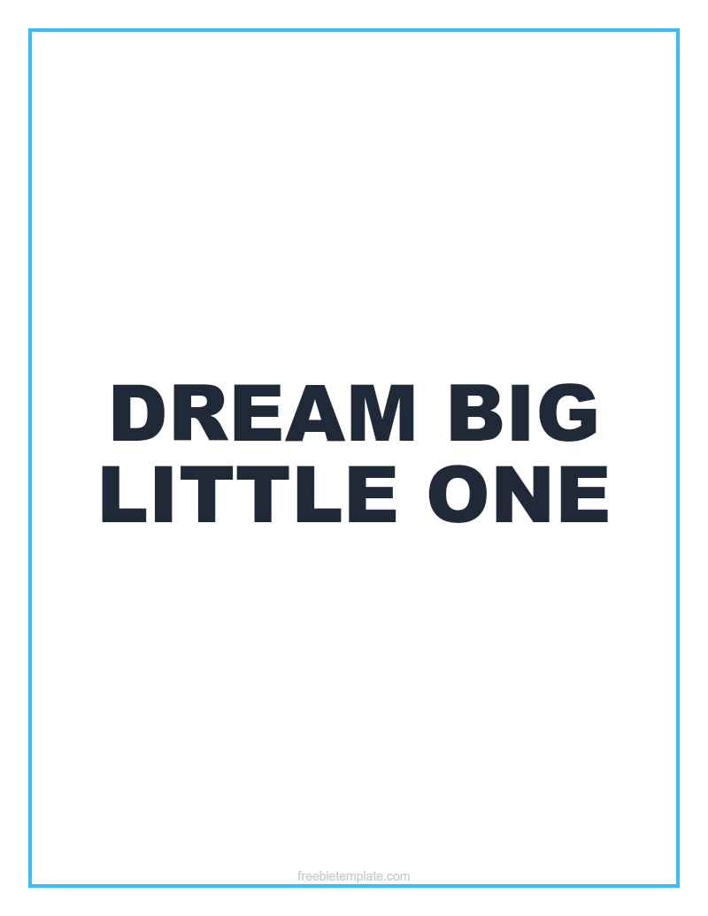 Dream Big Little One — Nursery preview