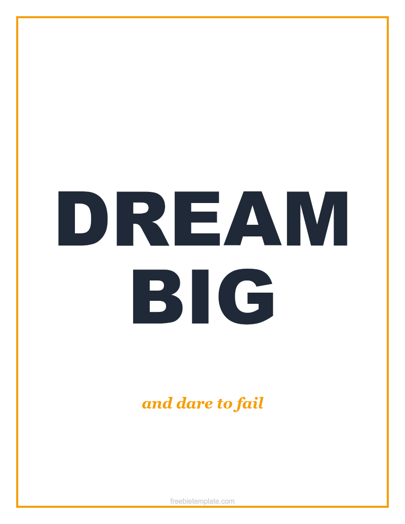 Dream Big — Printable Wall Art preview