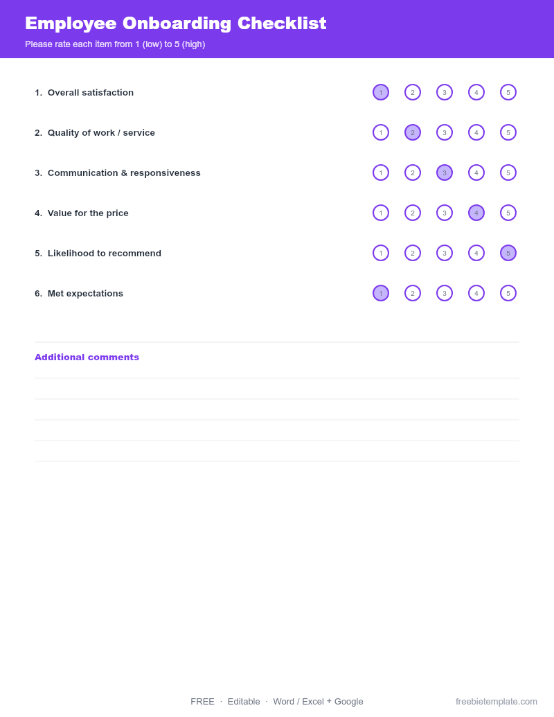 Employee Onboarding Checklist preview