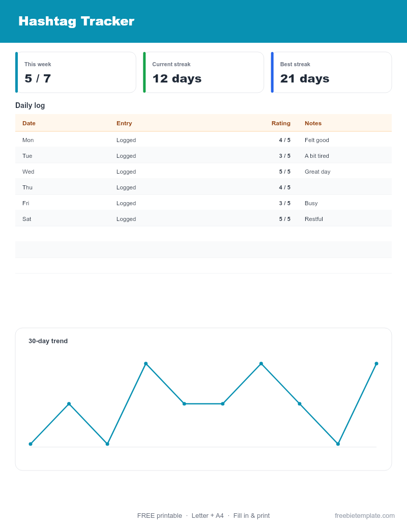 Hashtag Tracker preview