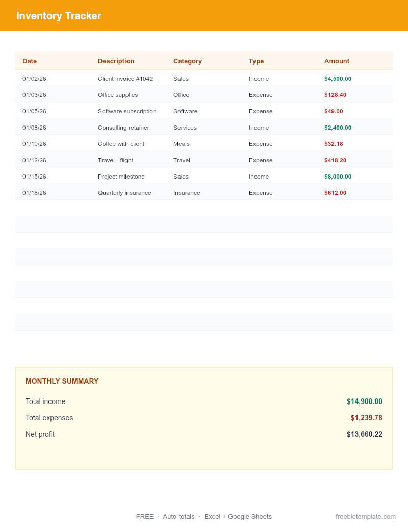 Inventory Tracker preview