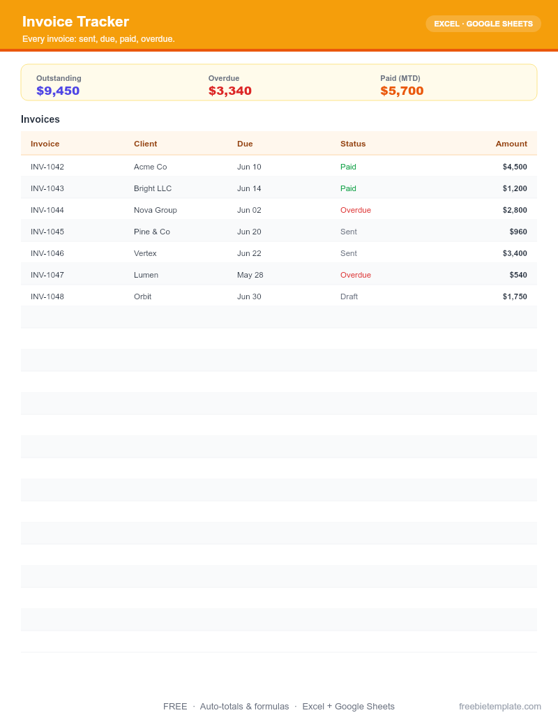 Invoice Tracker preview