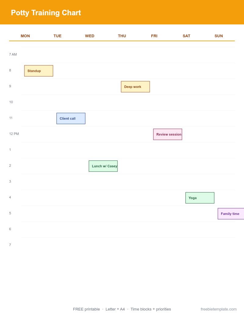 Potty Training Chart preview