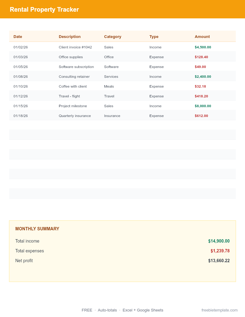 Rental Property Tracker preview
