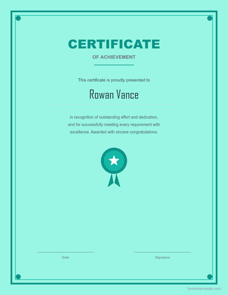 Sports Award Certificate preview