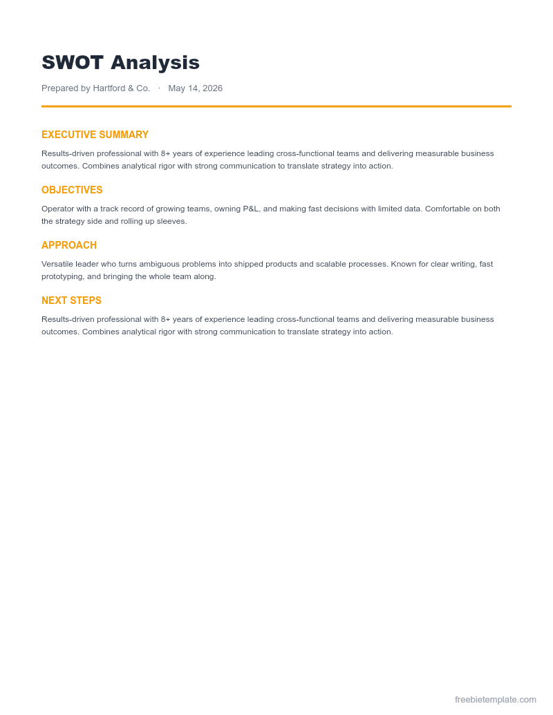SWOT Analysis preview