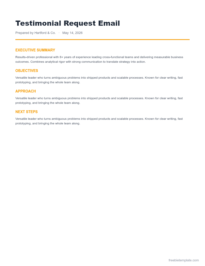 Testimonial Request Email preview