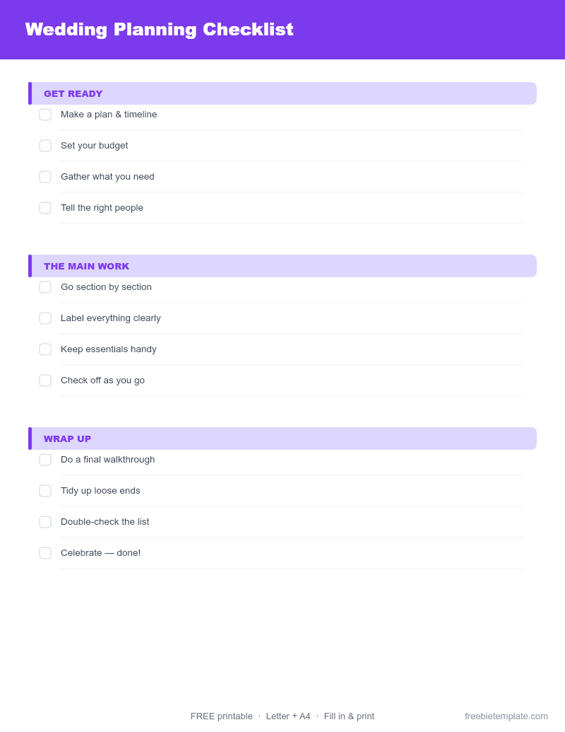 Wedding Planning Checklist preview